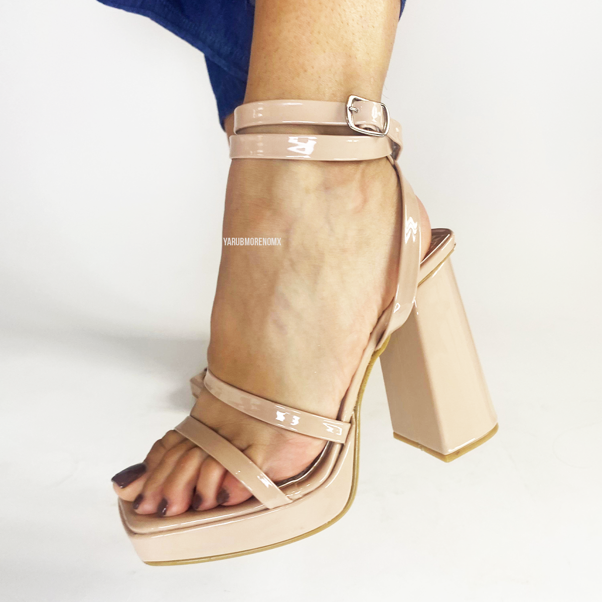 Tacones con plataforma en color nude - SABRINA