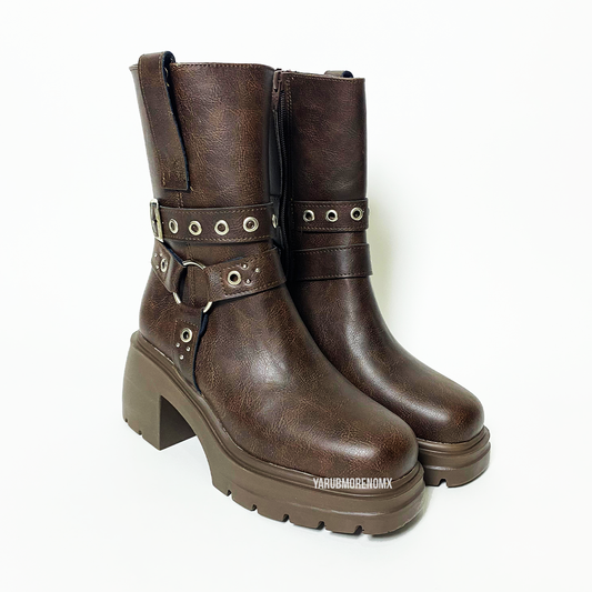 Bota biker color moka | Patricia