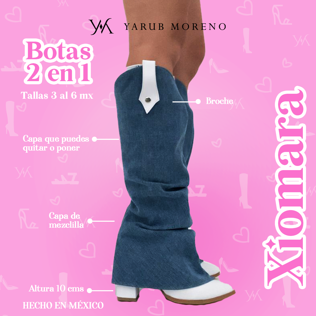 Bota vaquera online blanca